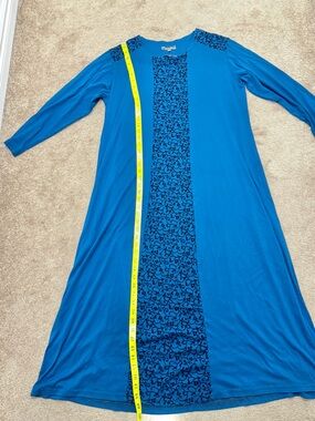 Abaya Stretchy Material Blue/Black
